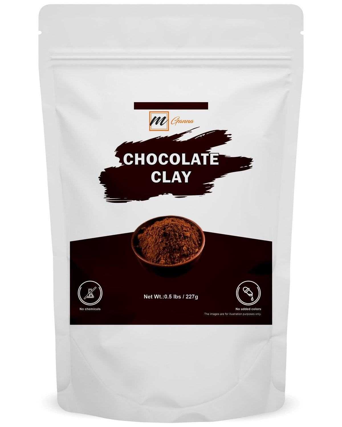 100% Natural Chocolate Clay for Hair, Face & Body